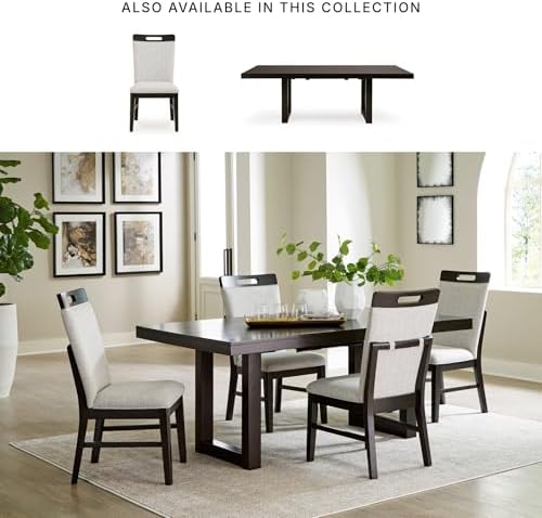 Signature Design by Ashley Upholstered Dining Chairs Set of 2, Gray/Brown
