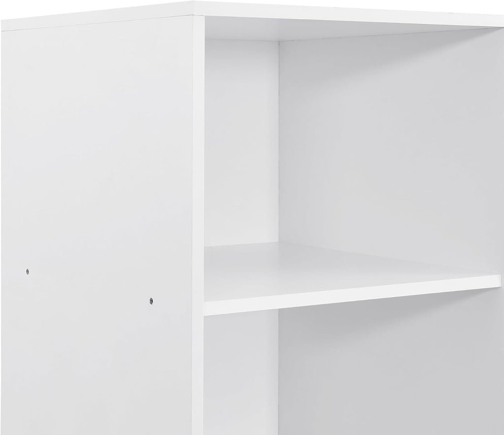 Merax Doorless Wooden Storage Wardrobe with Shelves and 3 Drawers, Functional Clothes Cabinet for Bedroom, Apartment