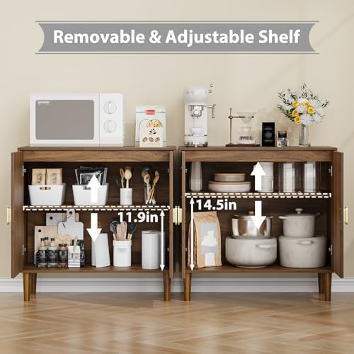 Sideboard Buffet Cabinet with Storage,Sideboard Buffet with Doors and Adjusta...