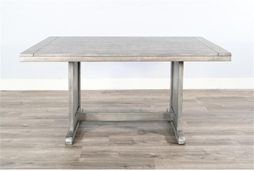 Pemberly Row Contemporary Wood Rectangular Dining Table, Gray Finish, 30'...