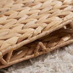 M4DECOR 12x12x12 Storage Cube, Water Hyacinth Storage Baskets, Wicker Storage Baskets for Shelves, Woven Baskets for Storage, Square Wicker Storage Basket for Bedroom, Living Room (4 Packs 12x12in)