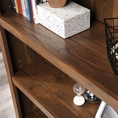 Sauder 5 Tier Book Shelf Wooden Bookcase Multipurpose Bookshelf for Home Offi...