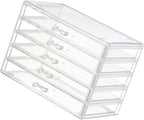 Space Saving Acrylic Cosmetic Storage Drawers Multi Drawers Acrylic Organizer Modern Jewelry Organizer for Organizing Cosmetics and Jewelry