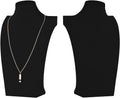 Necklace Bust Display Stand, Necklace Holder, Pendant Chain Necklace Organizer for Women (Black Velvet, S 2PCS)