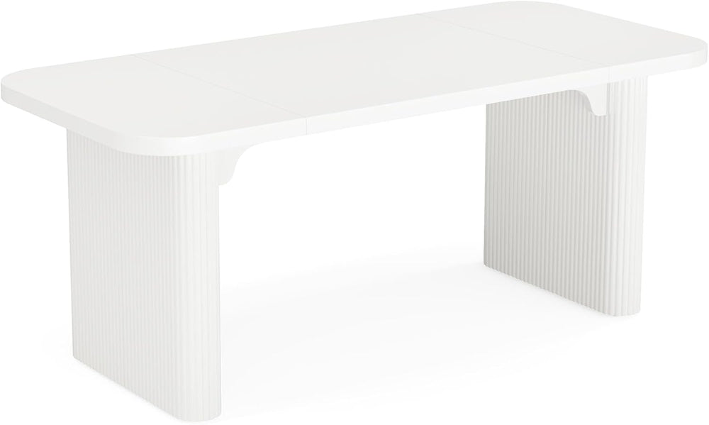 Tribesigns Dining Table for 4-6, Rectangular Wood Kitchen Tables with Double ...