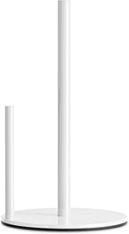 Paper Towel Holder White Kitchen Roll Holder, Paper Towel Holder for Kitchen Roll Organize, Countertop Roll Dispenser with Weighted Base