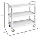 Amazon Basics 3 Shelves Utility Cart with 400 lbs Loading Capacity, Smooth move, Gray