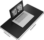 DAWNTREES Laptop Mat for Desk,PU Leather Desk Protector Pad,Non Slip, 23.6" x 13.8" Large Mouse Pad and Keyboard Mat, Waterproof Writing Pad for Office and Home (Black)