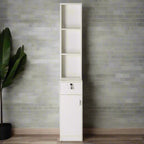 BarberPub Locking Wall Mount Hair Styling Barber Station with Drawer Storage Beauty Salon Spa Equipment 3036-1 (White)