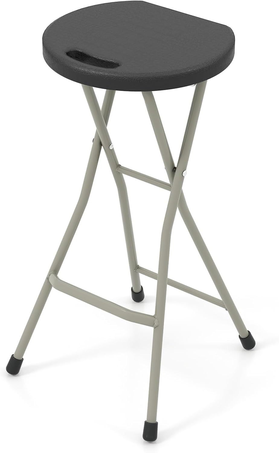 LDAILY Folding Stool, 28’’ Folding Bar Stool with Handle, Footrest, Anti-Slip...