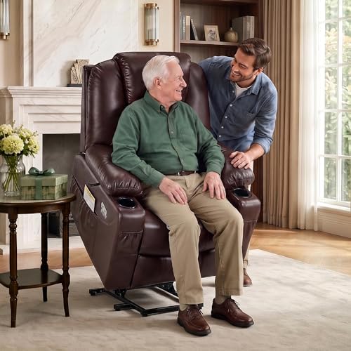 MCombo Power Lift Recliner Chair for Elderly, Heat and Massage 7040(Medium) |...