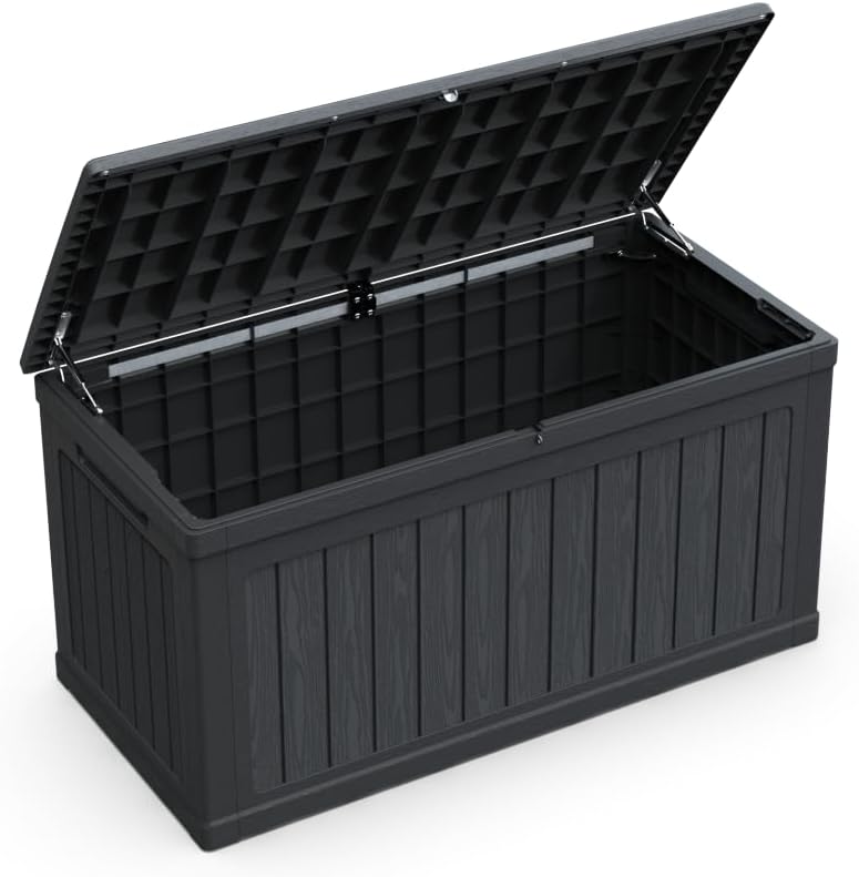 230 Gallon Large Outdoor Storage Deck Box XXL Patio Furniture Storage, 440 lb...
