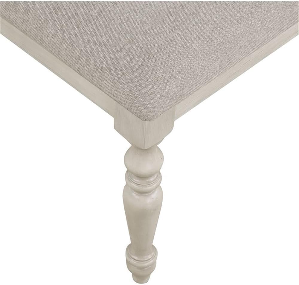 New Classic Furniture Jennifer Wood Elegant Bench, White
