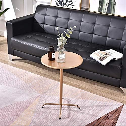 Telephone Table, Round Metal Coffee/Telephone/Bedside Table,Living Room Sofa ...