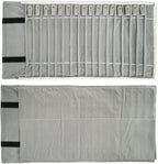 Portable Jewelry Roll Untangled Secure Necklace Travel Storage Bag Displays Holder 16 Chain (Black and Gray)