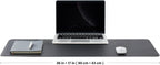 Cork Desk Mat - Dual-Sided Desk Pad for Office and Home - Desk Organization and Accessories - Ideal for Large Mouse Pad and Desk Mats on Top of Desks(Black,90cmx 43cm)