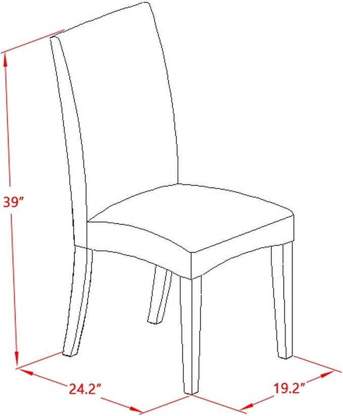 East West Furniture ANDR3-LWH-07 3 Piece Modern Dining Table Set Contains a Round Kitchen Table with Pedestal and 2 Gray Linen Fabric Parsons Dining Chairs, 36x36 Inch, Linen White