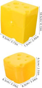 2pcs Slice Cheese Storage Containers with Sealing Lid for Refrigerator Practical Abs Butter and Cheese Keeper Boxes Kitchen Food Storage Bins for Freshness Preservation