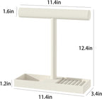 Bracelet and Necklace Holder,Velvet Jewelry Necklace Display Organizer Stand,bracelet Holder for Selling,Bracelet and Necklace Storage Tree (Style 1（Beige）)