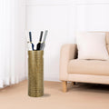 Concepts 21 inch Heavy Duty Metal Umbrella Stand - Durable Storage Holder for Umbrellas - Indoor and Outdoor Use - Stylish and Modern Organizer for Entryways. (Gold Lace)