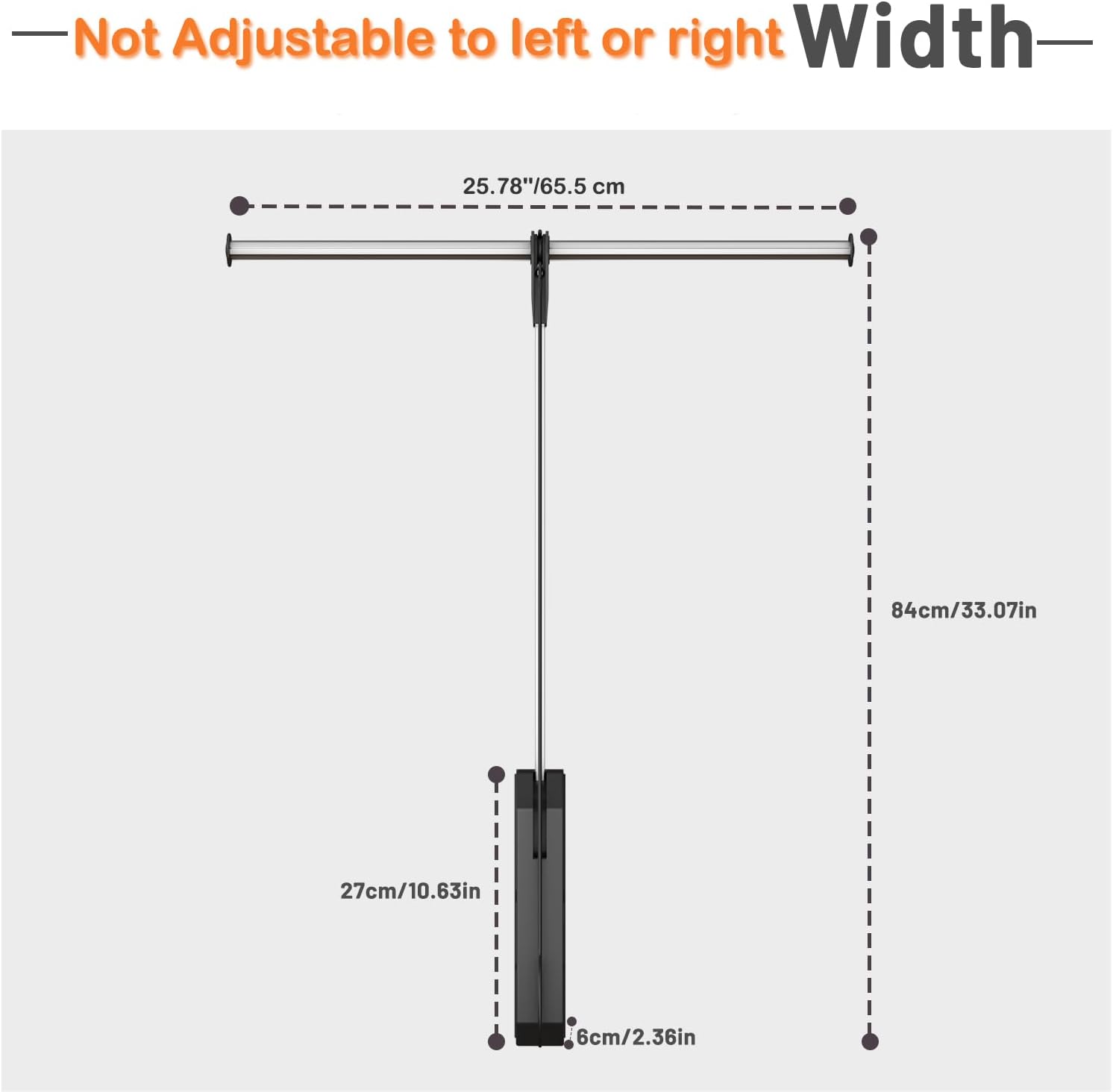 Pull Down Closet Rod, 26 Inch Soft-Close Buffering Clothing Organizer, Stainless Steel Back Mounted Closet Rod for Hanging Clothes Space-save in Tight Spots, Holds Up to 22lbs