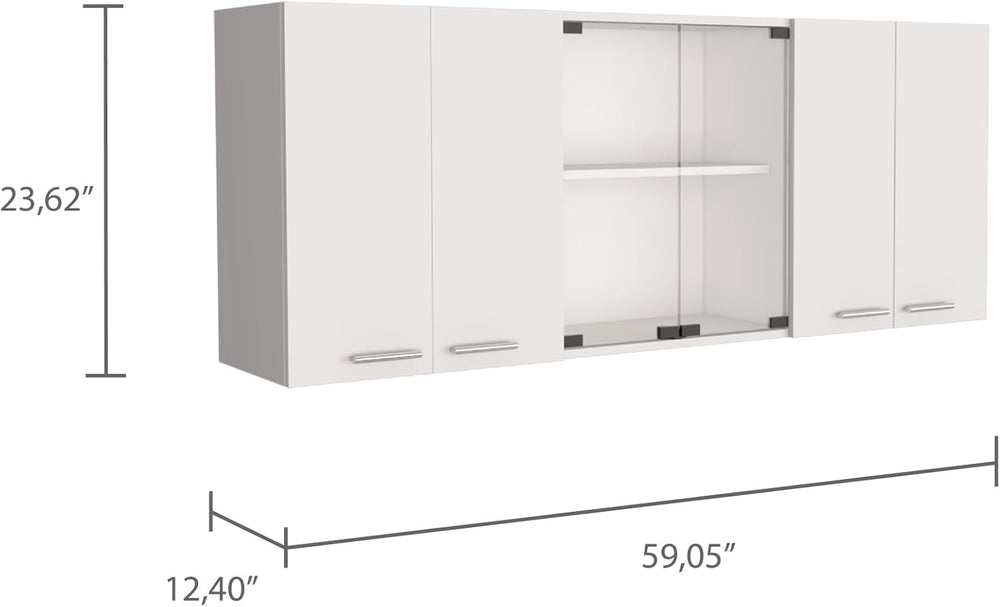 Modern Wall Cabinet, Four Interior Shelves, for Kitchen Dining Room,for Kitch...
