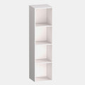 4 Cube Storage Organizer, 4 Tier Cube Bookcase Freestanding Storage Display Organizer for Home Office, Four Cubes Open Shelf Bookshelf (White, 4 Cube)