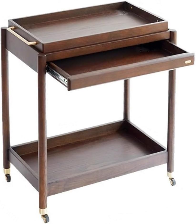 Minimalist Side Table Retro Country Style Small Trolley Movable Sofa Side Tab...