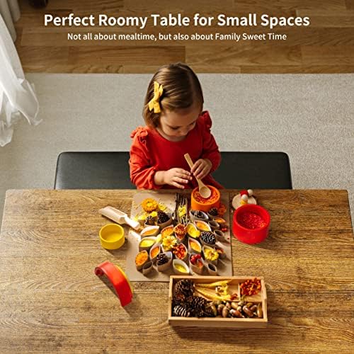 Gizoon 5 Piece Dining Table Set for 4, Modern Metal & Wood Kitchen Dinner...