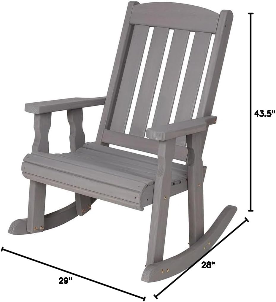 Amish Casual Heavy Duty 600 Lb Mission Pressure Treated Rocking Chair (Semi-S...