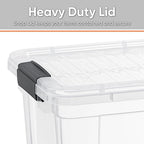 Superio Clear Storage Boxes with Lids, 8.75 Quart Plastic Container Bins for Organizing, Stackable Crates, BPA Free, Non Toxic, Odor Free, Organizers for Home, Office and Dorm, 8 Pack