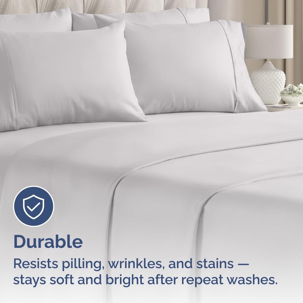 Standard Pillow Cases - 4 Pack - Super Soft Pillowcase Covers - Envelope Enclosure - Hotel Quality Pillow Protectors - Wrinkle Free, Fade & Stain Resistant - Machine Washable - 20" x 26" (French Grey)