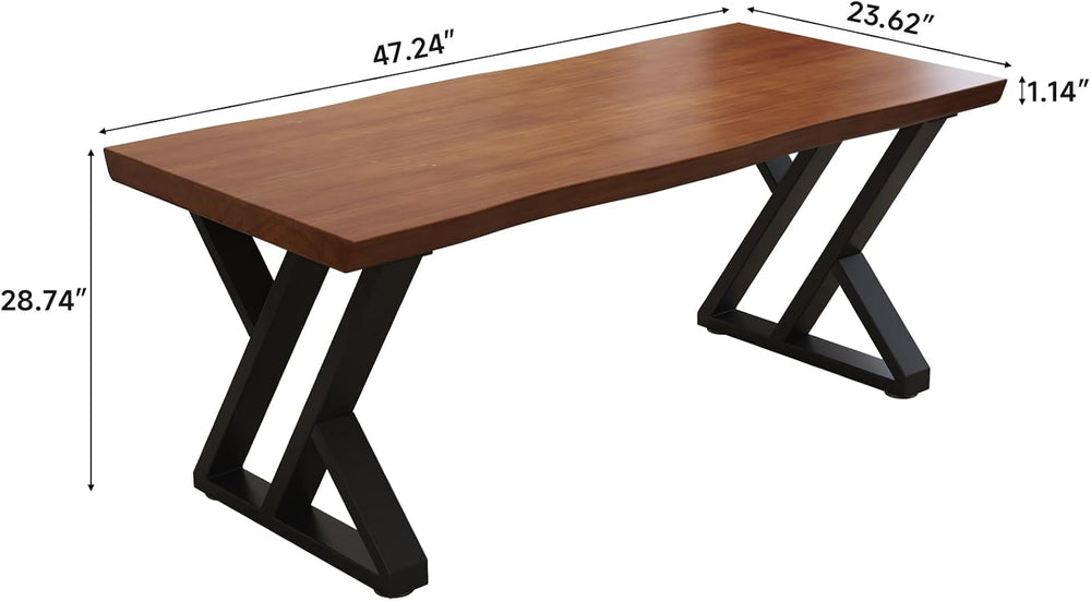tiedingding 47" Solid Wood Dining Table, Rectangular Kitchen Table with ...