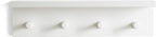 Entrance Coat Rack ，Coat Hooks, Wall-Mounted Wooden Hook Rack, Wall-Mounted Shelves are Very Suitable (White Finish-1)