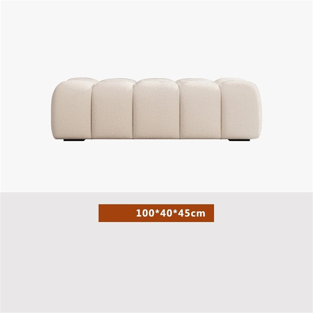 Modern Fabric Bed end Bench Long Bedroom Dressing Room Wooden Shoe Changing E...