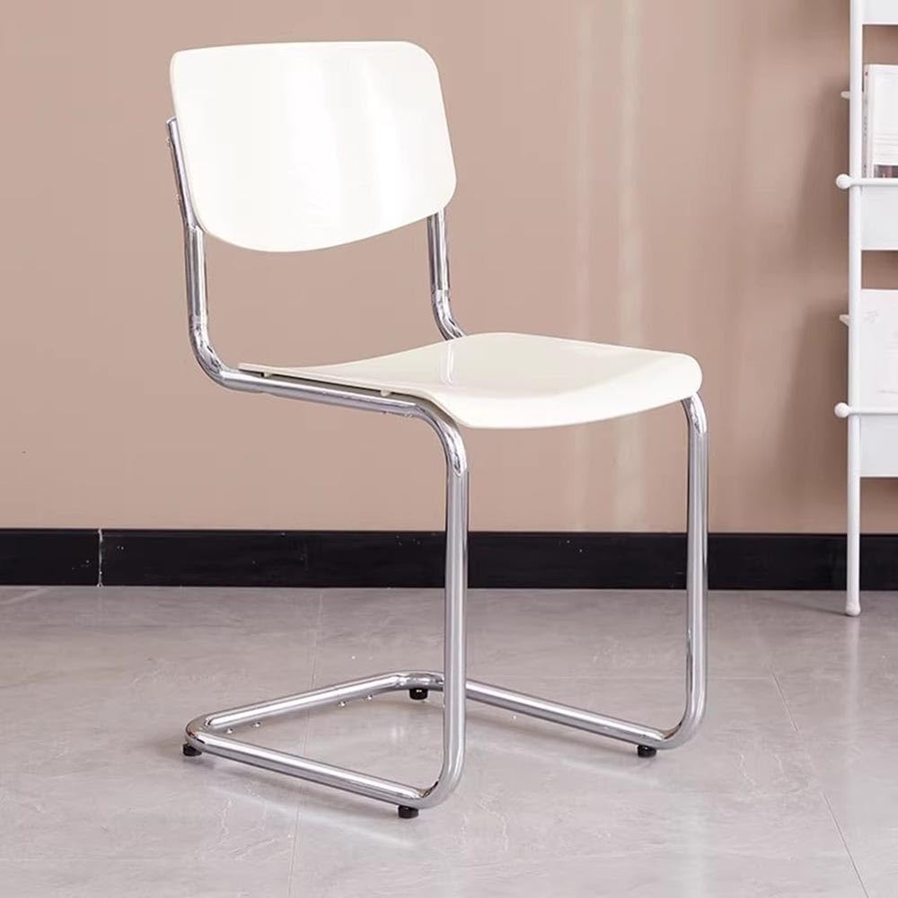 Etlegor Kitchen Plastic Backrest Dining Chair, Modern Cantilever Side Chair w...