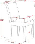 East West Furniture DLAB3-OAK-04 3 Piece Dining Room Furniture Set Contains a Round Dining Table with Dropleaf and 2 Light Tan Linen Fabric Parsons Chairs, 42x42 Inch, Oak
