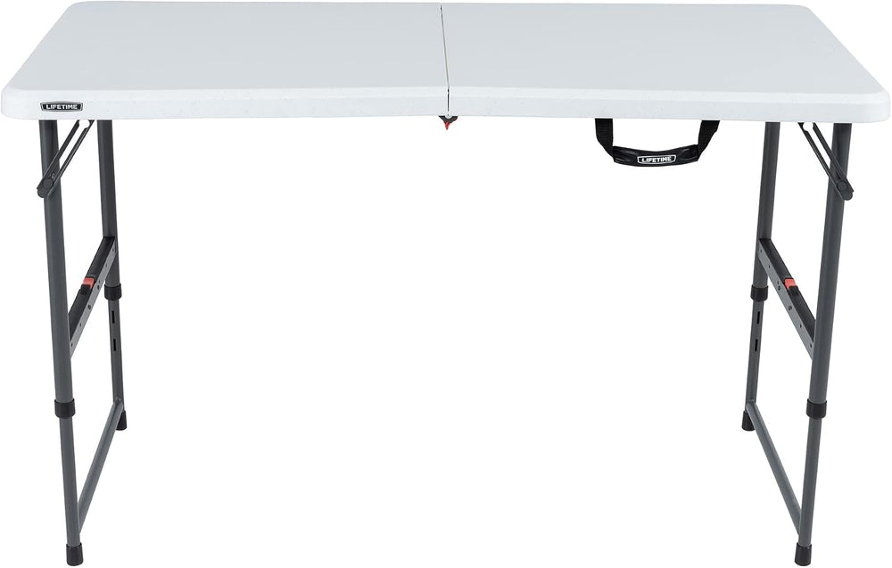 LIFETIME Height Adjustable Folding Table, 4 Foot