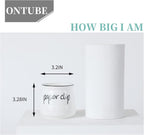 ONTUBE Farmhouse Paper Clip Holders,Ceramic Binder Clip Dispenser Organizer for Desk ,Cute Office Push Pins Holder,12 oz (White)