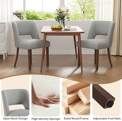 Dining Chairs Set of 4,Modern Dining Room Chairs with Thick Cushions,Linen Up...