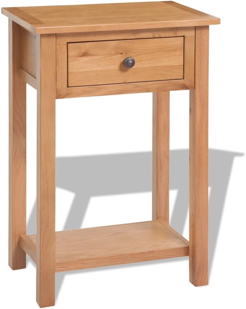 Console Table, Solid Oak Wood, 29.5 Tall, Ample Storage, Perfect for Living R...