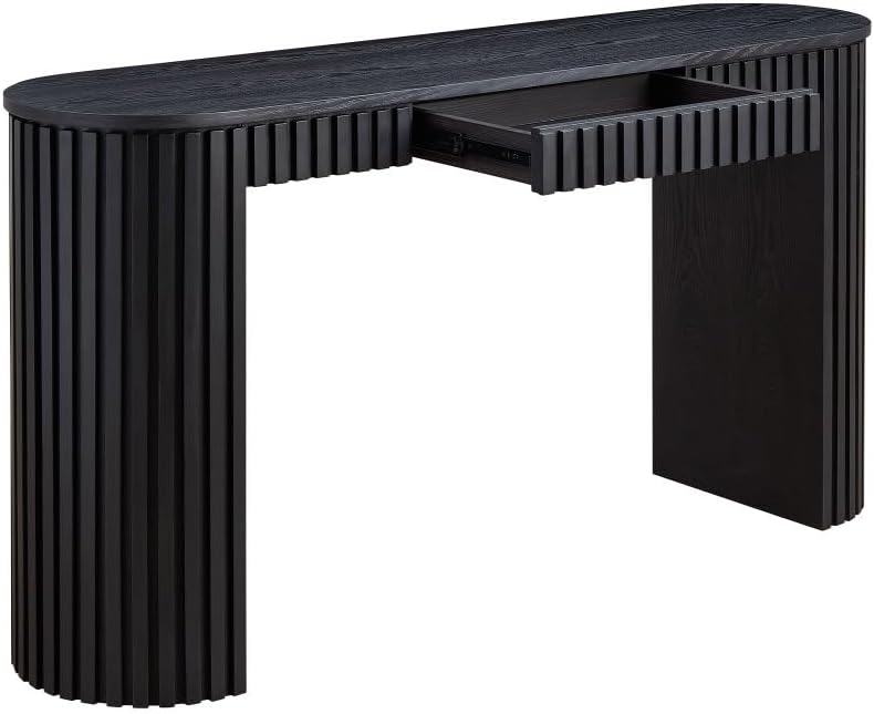 59.05'' Modern Console Table with Drawer for Entryway with Unique Ver...