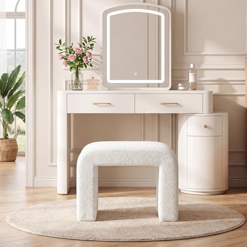 Tribesigns Vanity Stool Chair, Large Foot Stool Ottoman, Modern Foot Rest for...