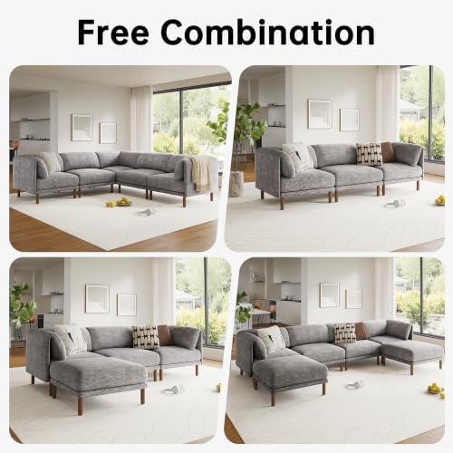Cloud Sectional Couches for Living Room,Modular Sectional Sofa,Grey | Extra D...