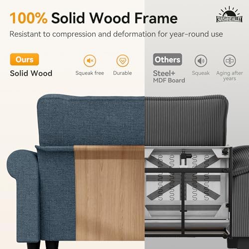 SUNSHINE VALLEY Modular Sectional Sofa and Loveseat Set Living Room 3-Piece |...