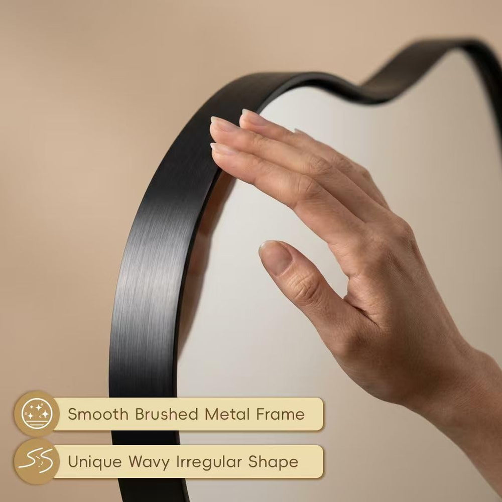 24"X40" Wall Mirror Irregular Mirror for Bathroom Bedroom & Ent...