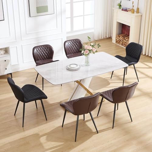 Dining Chairs Set of 4, Comfy Modern Dining Chairs with Thick Cushions, Uphol...