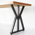 SSS Furniture 2 Pcs Industrial Metal Furniture Legs (H28 x W20) Rustic Decory Triangular Coffee Table Legs, Heavy Duty Metal Desk Legs, Dining Table Legs, DIY Cast Iron Bench Legs,Black