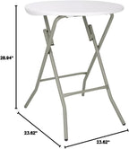 Bolero Foldaway Round Table 735X600mm Restaurant Bar CafпїЅ Commercial Dining | Supplied fully assembled for instant use, with a weather-resistant top and rust-resistant steel frame.