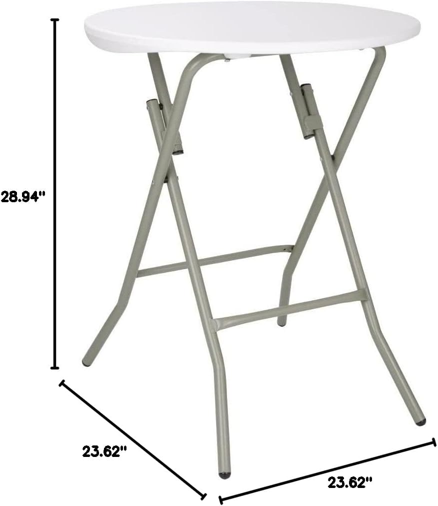 Bolero Foldaway Round Table 735X600mm Restaurant Bar CafпїЅ Commercial Dining | Supplied fully assembled for instant use, with a weather-resistant top and rust-resistant steel frame.